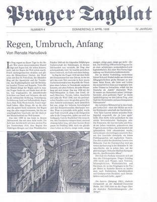 Pražské jaro 1998, Prager Tagblatt 4/1998